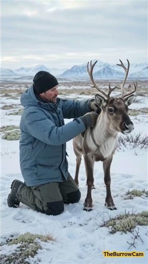 🦌 Reindeer POV #shorts #viral #microcamera #wildlife #naturedocumentary #animals #nature #biology