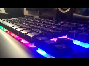 Dacoity Gaming Keyboard, 104 Keys All-Metal Panel, Rainbow LED Backlit Quiet Computer Keyboard