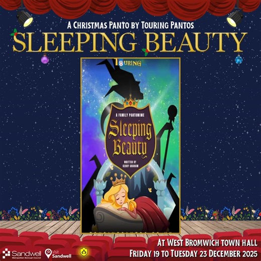 3.3K views |  Looking for the perfect Christmas pantomime? Princess Aurora has a message just for you! ️ ‍‍‍ Bring the whole family to Touring Panto’s magical Christmas performance of Sleeping Beauty for an evening of laughs, comedic chaos, catchy tunes, dance and endless twists and turns. Plus, each child can enjoy complimentary popcorn and juice sponsored by Awarding Care.  | Sandwell | Facebook