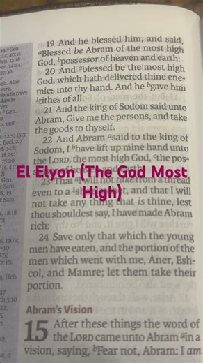 Genesis 14: 17-22 Melchizedek referred to God as El Elyon, 3 times when he blessed Abram.