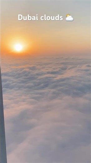Standing on the top floor of Burj Khalifa, above the clouds – this view feels absolutely unreal! 🌥️