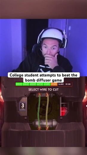 College student attempts to beat the bomb diffuser game #kickstreaming