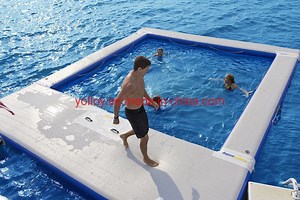 [Hot Item] Inflatable Floating Swimming Deck Pool for for Yachts