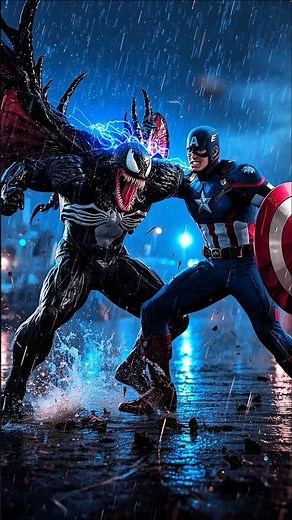 Venom vs Captain America – Epic Hand-to-Hand Fight | Cinematic Battle Scene | Marvel Fan Edit