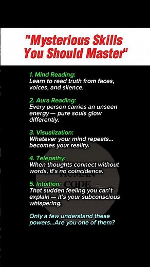 Mysterious Skills You Should Master #skills