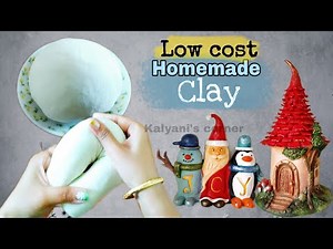 Homemade paper clay at low cost | Paper clay recipe | Air-dry clay |Kalyani's corner