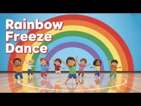 Freeze Dance Colors 🌈 | Stop When You See the Rainbow! | Kids Movement & Color Song