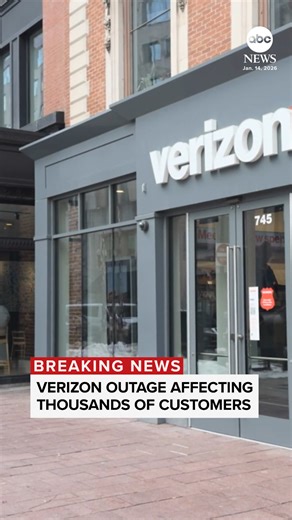 NEW: At least 175,000 Verizon customers across the nation experienced a service outage, according to service disruption tracker Downdetector. Many Verizon customers said on social media that their phones showed "SOS" in place of network bars. In a statement, Verizon said their "engineers are engaged and are working to identify and solve the issue quickly." Read more: https://abcnews.visitlink.me/AursKo | ABC News