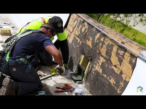 Scupper replacement on flat roof