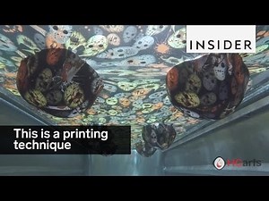 This printing technique uses ink floating on water