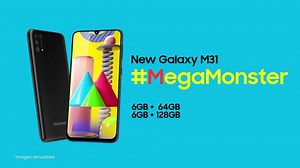 Presenting the #MegaMonster #SamsungM31 that comes with a mega 64MP Quad Camera and a monstrous 6000mAh Battery. The #GalaxyM31 goes on sale on 5th March, 12 noon on Amazon, Samsung Online Store & Select Retail Stores. To get notified, click on https://amzn.to/3clxofa | Samsung