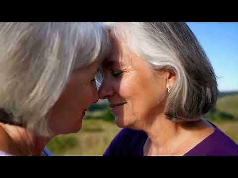 Natural Older Women Over 50 Kissing | Lesbian Kissing