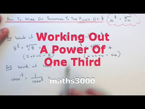 How To Work Out A Number To The Power Of A Third (8^1/3, 64^1/3)