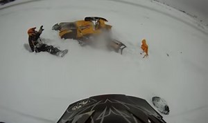 Snowmobiler Walks Away After Wrecking At Over 90mph