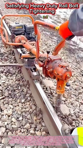 Satisfying Heavy Duty Rail Bolt Tightening 🔩🛤️ #shorts