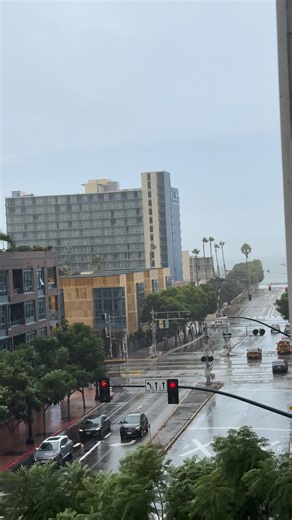 123K views · 1.8K reactions | ⚡ Storm alert: Downtown San Diego waking up to heavy rain, gray skies, and that rare SoCal chill! ️ #Breaking #SanDiegoRain #CaliforniaWeather | The Best of San Diego | Facebook