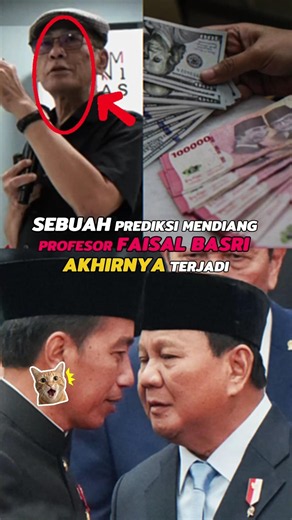 SEBUAH PREDIKSI PROFESOR FAISAL BASRI AKHIRNYA TERJADI