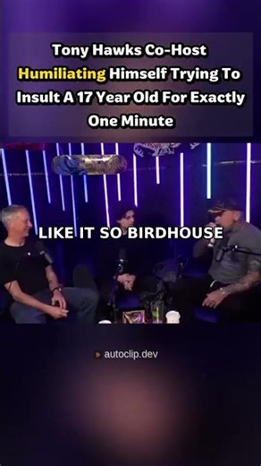 The speaker confidently states he can make business, but the other person immediately cuts him down,