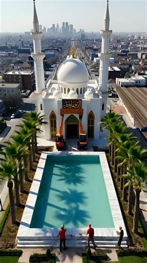 Building a Grand Islamic Center from an Empty City Block! 🕌🏙️ #Timelapse