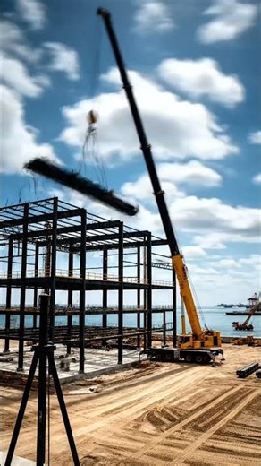 Crane Operator POV: Heavy Lifting & Steel Construction Mastery! 🏗️