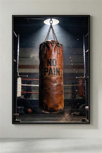 Boxing Gym Poster, Fitness Motivation Wall Art, Discipline Workout Print, Minimalist Sports Decor (Digital Download)