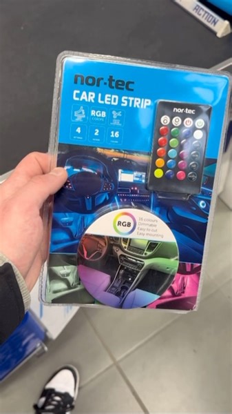 Je teste un ruban led pour votre voiture 🌈🚗 #essai #test #led #voiture #action | Car Lover