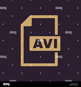 The AVI icon. Video file format symbol. Flat Stock Vector Image & Art - Alamy