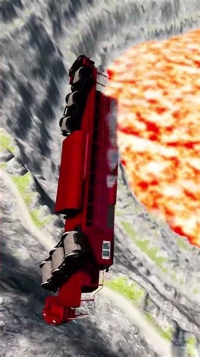🚅Russian Railways Train vs Lava Pit – BeamNG.drive #automobile #beamngrao #beamngdrive