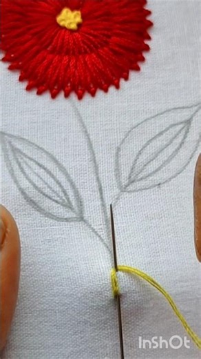 #short video#viral#trending#Beautiful🏵️flower🌿 embroidery