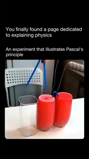 sciencephobia | Pascal’s Law says that when pressure is applied to a fluid, it spreads evenly throughout the entire fluid in all directions. What you’re... | Instagram