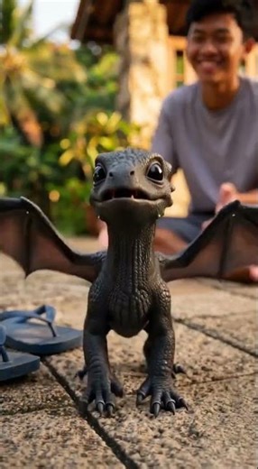 Tiny Obsidian Dragon Goes Crazy! 🐉 | Real Life Baby Dragon Zoomies