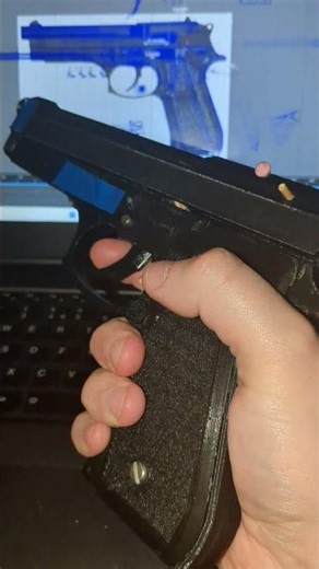 3D Printed Beretta 92 mechanical blowback prop.