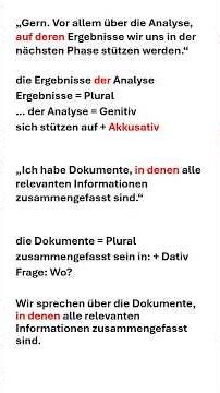 Relativsätze mit Präpositionen, im beruflichen Umfeld