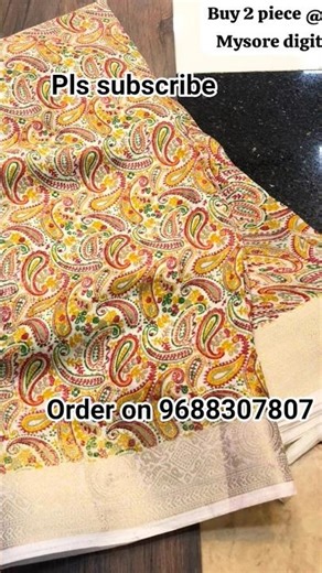 Italian Mysore digital print//750//9688307807//#shorts //#mysoresilk @Maharamsareecollection