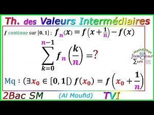 Théorème des Valeurs Intermédiaires TVI - 2 Bac SM - [Exercice 23]
