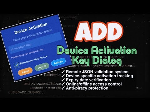 Add Device Activation Key Dialog in Any APK Using MT Manager