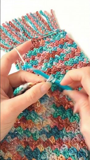 Your Favourite Crochet Patterns of 2024 - Cosy Vibes Scarf #crochet #shortscrochet #crocheting