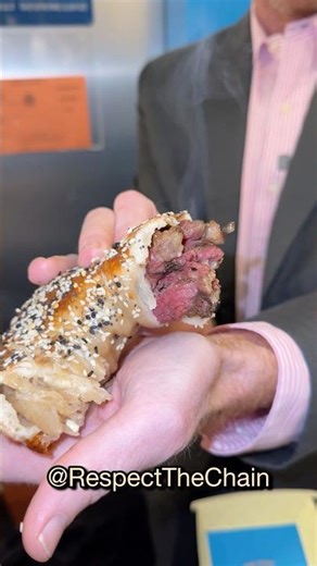 NYC Put a DELI SANDWICH Inside a BAGEL 🤯🥯 | Pastrami Reuben Stuffed Bagel Review