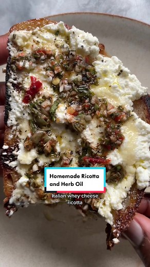 Delicious Homemade Ricotta and Herb Oil Recipe