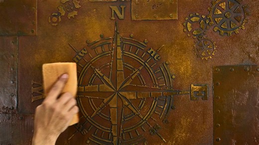 Wall decor creativity: How to make an amazing rust wall using paints and putty ✨