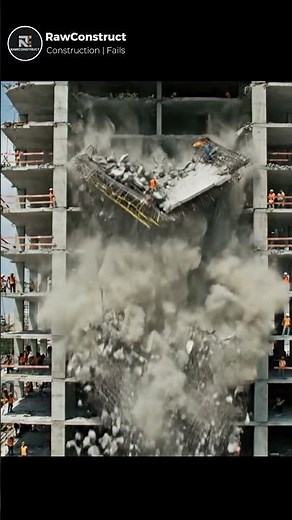 Entire Construction Floor Collapses Unexpectedly #building