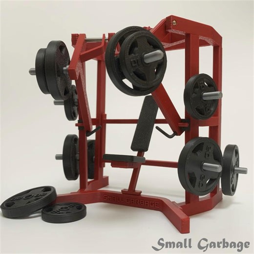 3D Printed Mini Chest Press Gym Machine Model｜desktop Fitness Equipment Decor｜pla & Stainless Steel｜red - Etsy