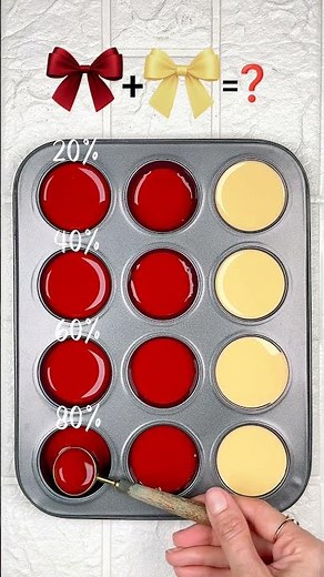 From Bold Red to Soft Peach | Red + Cream Color Mixes#colormixing #colormix #colorpalette #artshorts