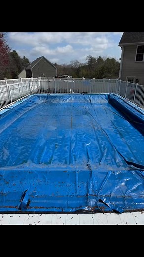 With a quality poly winter cover, your pool should open as clean as when you closed it. | AWS Construction & Pools