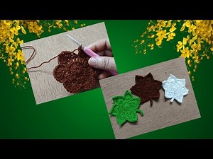 How to Crochet a Maple Leaf/Super Easy Crochet Tutorial/free leaf pattern