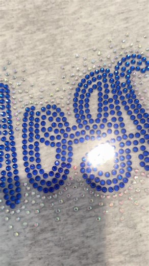 Customs!! Pick your bling & sweatshirt color!! Or even the transfers we do it all!! #fyp #rhinestones #tshirtbusiness #bling #sweatshirt