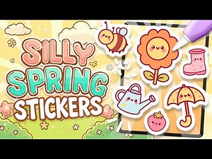 Let's DRAW a Silly Spring STICKER PACK in Procreate 🌷 Fun & Easy Tutorial for Complete Beginners