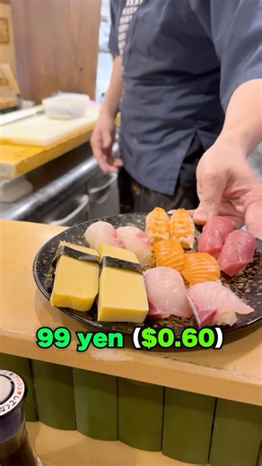 This is the best cheap sushi spot in Osaka! 🍣✨