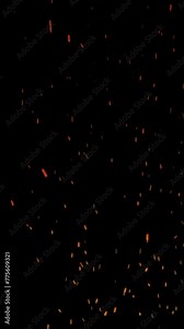 fire sparks particle overlay animation with transparent background