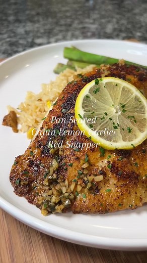 Delicious Pan Seared Cajun Lemon Garlic Red Snapper Recipe